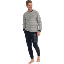 U.s. Polo Assn. Erkek Uzun Kollu Yuvarlak Yaka Çizgili Eşofman Pijama Takımı S25839