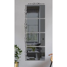 Turuncu House Füme Kare Boy Aynası 4 Parça 25X25CM