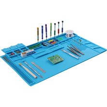 Monte Lua Isıya Dayanıklı Silikon Tamir Onarım Lehim Matı Pedi Magnetli-Antistatik (45X30 Cm), Tamir Matı