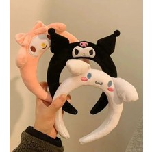 Kuromi Temalı Peluş Figürlü Çocuk Taç