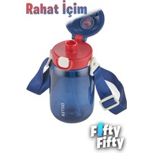 Dıller 550 ml Tek Kapak Çift Kullanım Pipetli/pipetsiz Askılı Tritan Su MATARASI-FFDILLERD70-550