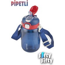 Dıller 550 ml Tek Kapak Çift Kullanım Pipetli/pipetsiz Askılı Tritan Su MATARASI-FFDILLERD70-550