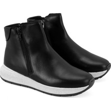 Gillian Siyah Kadın DesaComfort Fermuarlı Deri Bot