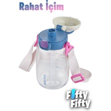 Dıller 550 ml Tek Kapak Çift Kullanım Pipetli/pipetsiz Askılı Tritan Su MATARASI-FFDILLERD70-550