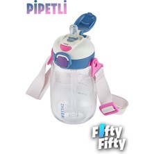 Dıller 550 ml Tek Kapak Çift Kullanım Pipetli/pipetsiz Askılı Tritan Su MATARASI-FFDILLERD70-550