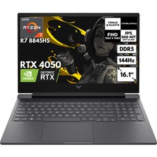 Hp Victus 16-S1026NT Ryzen 7 8845HS 32-Gbddr5 512 GB SSD RTX4050 16.1" Fhd 144Hz Windows 11 Pro Gaming Notebook 9Z796EA BT34