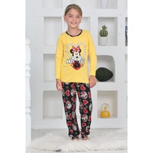 Miniğimin Cicileri Mnn Ms Kalpli Kız Çocuk Pijama takımı - Sarı