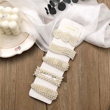 Kadın 5'li Inci Model Yan Çıt Çıt Saç Tokası Seti