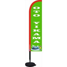 Oto Yıkama Yelken Bayrak 75X400 cm