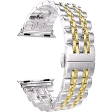 AktarMobile Apple Watch 10 / 11 42 mm Uyumlu Metal Kordon Premium Paslanmaz Çelik Kayış