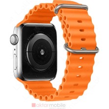 AktarMobile Apple Watch 10 / 11 42 mm Uyumlu Silikon Ocean Kordon Spor Kayış
