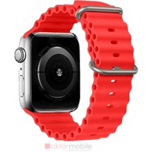 AktarMobile Apple Watch 10 / 11 46 mm Uyumlu Silikon Ocean Kordon Spor Kayış