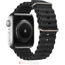 AktarMobile Apple Watch 10 / 11 42 mm Uyumlu Silikon Ocean Kordon Spor Kayış