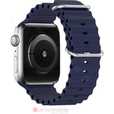 AktarMobile Apple Watch 10 / 11 42 mm Uyumlu Silikon Ocean Kordon Spor Kayış