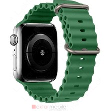 AktarMobile Apple Watch 10 / 11 42 mm Uyumlu Silikon Ocean Kordon Spor Kayış