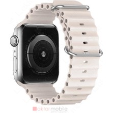AktarMobile Apple Watch 10 / 11 42 mm Uyumlu Silikon Ocean Kordon Spor Kayış