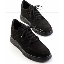 Bambi Siyah Nubuk Hakiki Deri Erkek Casual Ayakkabı E01733028501