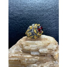 Asteria Jewelry Kırmızı Akik Taşlı Gümüş Yüzük - Doğal Enerji ve Şıklık