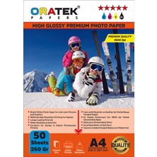 Oratek Koala Papers Premium Double Sided (Çift Taraflı) Parlak A4 Fotoğraf Kağıdı 260 Gr. 50 Yaprak