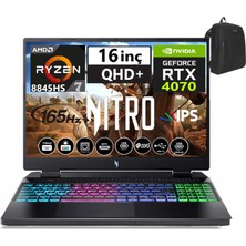 Acer Nitro V16 ANV16-42 Amd R7 8845HS Aı 24GB Ddr5 2tb SSD 8GB/RTX4070 WINDOWS11HOME 16" 165Hz Wqxga IPS Taşınabilir Bilgisayar WNHQSLEY00123+WEBLEGELSINÇANTA