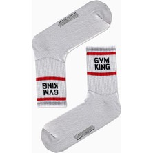 Carnaval Socks Gym King Yazılı Desenli Renkli Spor Çorap