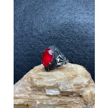 Asteria Jewelry Kırmızı Zirkon Taşlı Gümüş Yüzük - Çarpıcı ve Zarif Tasarım