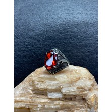 Asteria Jewelry Kırmızı Zirkon Taşlı Gümüş Yüzük - Çarpıcı ve Zarif Tasarım