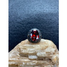 Asteria Jewelry Kırmızı Zirkon Taşlı Gümüş Yüzük - Çarpıcı ve Zarif Tasarım
