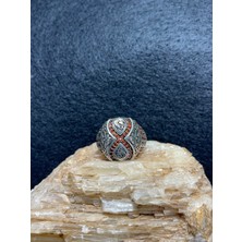 Asteria Jewelry Asteria 925 Ayar Gümüş Kırmızı Zirkon Yüzük - Tutkulu Işıltı