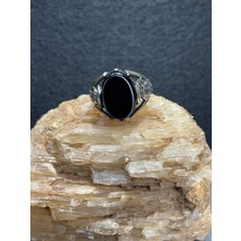 Asteria Jewelry Siyah Oniks Taşlı Gümüş Yüzük - Gizemin ve Zarafetin Işıltısı