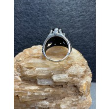 Asteria Jewelry Siyah Oniks Taşlı Gümüş Yüzük - Gizemin ve Zarafetin Işıltısı