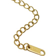 ÇLK Accessories Çelik Kedi Gözü Altın Kapla Kolye