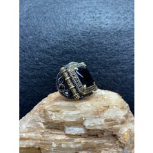 Asteria Jewelry Siyah Zirkon Taşlı Gümüş Yüzük - Asil ve Göz Alıcı