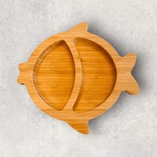 Mirabambino Balık Bölmeli Bambu Tabak Mavi