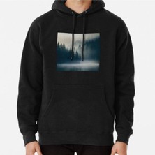 Hvit Stein Unisex Misty Evergreen Forest Baskılı Sweatshirt