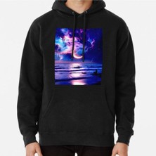 Hvit Stein Unisex Cosmic Dream By The Moonlit Shore Baskılı Sweatshirt