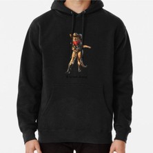 Hvit Stein Unisex Cowboy Cat With Sexy Boots And Hat Baskılı Sweatshirt