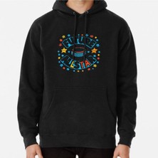 Hvit Stein Unisex Kids Hockey Baskılı Sweatshirt