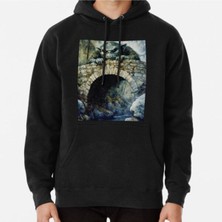 Hvit Stein Unisex Troll Bridge Baskılı Sweatshirt
