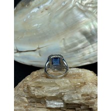 Asteria Jewelry Mavi Zirkon Taşlı Kadın Gümüş Yüzük - Ferah ve Şık Tasarım