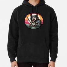 Hvit Stein Unisex A Werewolf Going Fishing. Baskılı Sweatshirt