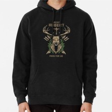 Hvit Stein Unisex St. Hubertus Patron Saint Of Hunters Catholic Saint Baskılı Sweatshirt