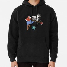Hvit Stein Unisex Marceline The Vampire Queen And Bmo Baskılı Sweatshirt
