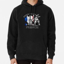 Hvit Stein Unisex Bully French Rabbit Baskılı Sweatshirt