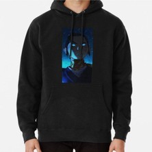 Hvit Stein Unisex Blue Eye Samurai Baskılı Sweatshirt