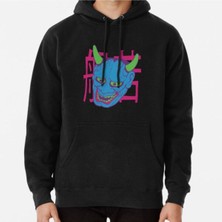 Hvit Stein Unisex Japanese Evil Spirit Baskılı Sweatshirt