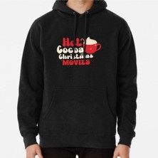 Hvit Stein Unisex Hot Cocoa And Christmas Movies Baskılı Sweatshirt