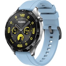 AktarMobile Huawei Watch Gt 5 Pro Gt 5 46 mm Uyumlu Yumuşak Silikon Kordon Soft Jel Spor Kayış Metal Toka