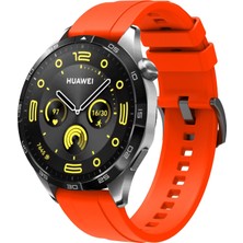 AktarMobile Huawei Watch Gt 5 Pro Gt 5 46 mm Uyumlu Yumuşak Silikon Kordon Soft Jel Spor Kayış Metal Toka