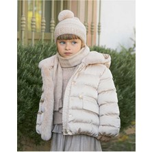 Abel & Lula Kışlık Kız Çocuk Saten Mont - Bej